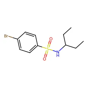 4-bromo-N-pentan-3-ylbenzenesulfonamide structure