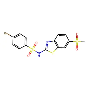 4-bromo-N-(6-methanesulfonyl-1,3-benzothiazol-2-yl)benzene-1-sulfonamide structure