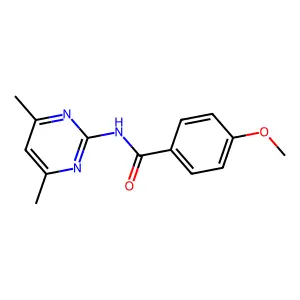 N-(4,6-二甲基嘧啶-2-基)-4-甲氧基苯甲酰胺 structure