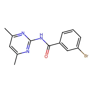 3-bromo-N-(4,6-dimethylpyrimidin-2-yl)benzamide structure
