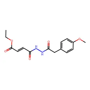 Ethyl 4-{2-[(4-methoxyphenyl)acetyl]hydrazino}-4-oxo-2-butenoate structure