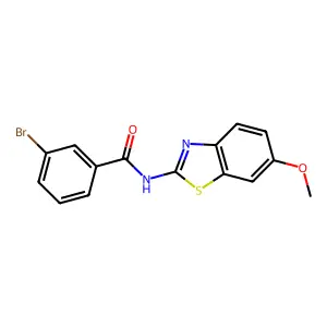 3-bromo-N-(6-methoxy-1,3-benzothiazol-2-yl)benzamide structure