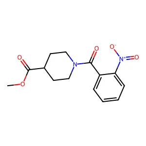 Methyl 1-(2-nitrobenzoyl)piperidine-4-carboxylate structure