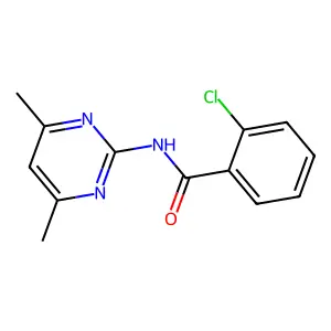 2-chloro-N-(4,6-dimethylpyrimidin-2-yl)benzamide structure