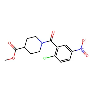 Methyl 1-(2-chloro-5-nitrobenzoyl)piperidine-4-carboxylate structure