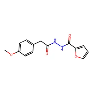 N'-[2-(4-methoxyphenyl)acetyl]furan-2-carbohydrazide structure