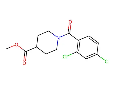 Methyl 1-(2,4-dichlorobenzoyl)piperidine-4-carboxylate structure