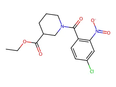 Ethyl 1-(4-chloro-2-nitrobenzoyl)piperidine-3-carboxylate structure