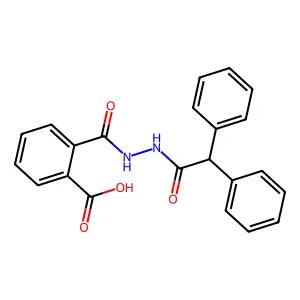 2-{[2-(Diphenylacetyl)hydrazino]carbonyl}benzoic acid structure