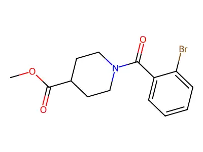 Methyl 1-(2-bromobenzoyl)piperidine-4-carboxylate structure