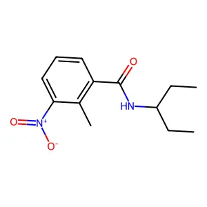 2-methyl-3-nitro-N-(pentan-3-yl)benzamide structure