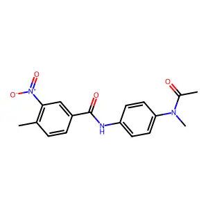 N-{4-[acetyl(methyl)amino]phenyl}-4-methyl-3-nitrobenzamide structure