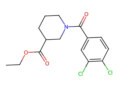 Ethyl 1-(3,4-dichlorobenzoyl)piperidine-3-carboxylate structure