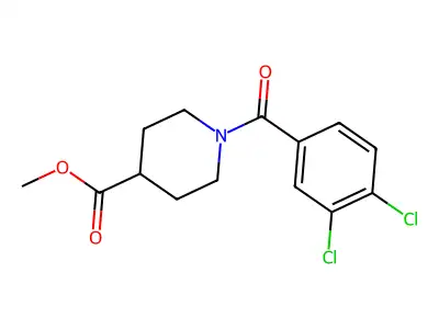 Methyl 1-(3,4-dichlorobenzoyl)piperidine-4-carboxylate structure