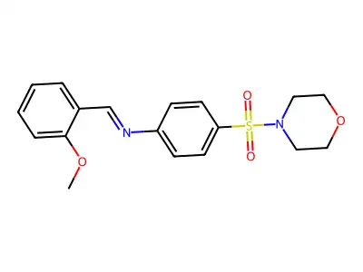 N-[(2-Methoxyphenyl)methylene]-4-(4-morpholinylsulfonyl)benzenamine structure