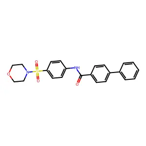 N-[4-(morpholin-4-ylsulfonyl)phenyl]biphenyl-4-carboxamide structure
