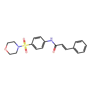(E)-N-(4-morpholin-4-ylsulfonylphenyl)-3-phenylprop-2-enamide structure