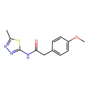 2-(4-methoxyphenyl)-N-(5-methyl-1,3,4-thiadiazol-2-yl)acetamide structure