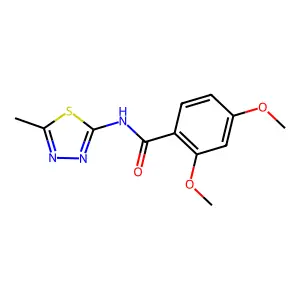 2,4-dimethoxy-N-(5-methyl-1,3,4-thiadiazol-2-yl)benzamide structure