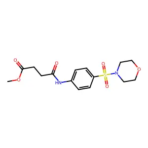 Methyl 4-((4-(morpholinosulfonyl)phenyl)amino)-4-oxobutanoate structure