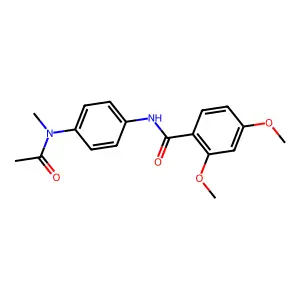 N-[4-[acetyl(methyl)amino]phenyl]-2,4-dimethoxybenzamide structure