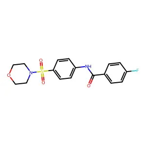 4-fluoro-N-(4-morpholin-4-ylsulfonylphenyl)benzamide structure