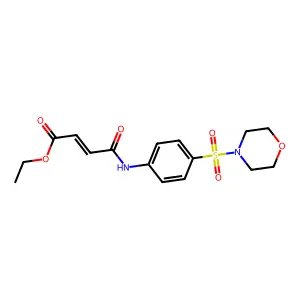 (E)-ethyl 4-((4-(morpholinosulfonyl)phenyl)amino)-4-oxobut-2-enoate structure