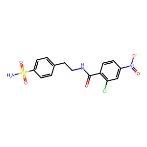 2-chloro-4-nitro-N-[2-(4-sulfamoylphenyl)ethyl]benzamide structure