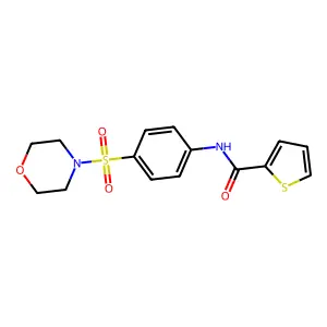 N-[4-(4-morpholinylsulfonyl)phenyl]-2-thiophenecarboxamide structure