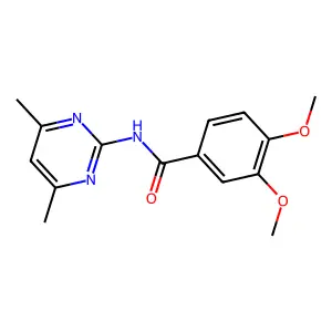 N-(4,6-dimethylpyrimidin-2-yl)-3,4-dimethoxybenzamide structure