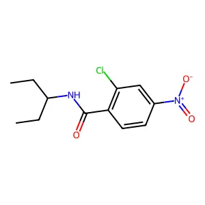 2-chloro-4-nitro-N-pentan-3-ylbenzamide structure