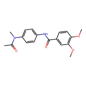 N-[4-[acetyl(methyl)amino]phenyl]-3,4-dimethoxybenzamide structure