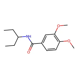 3,4-dimethoxy-N-(pentan-3-yl)benzamide structure