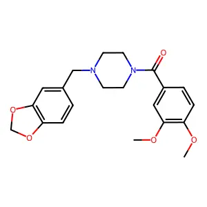 [4-(1,3-Benzodioxol-5-ylmethyl)piperazin-1-yl](3,4-dimethoxyphenyl)methanone structure