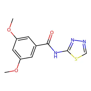 3,5-dimethoxy-N-(1,3,4-thiadiazol-2-yl)benzamide structure