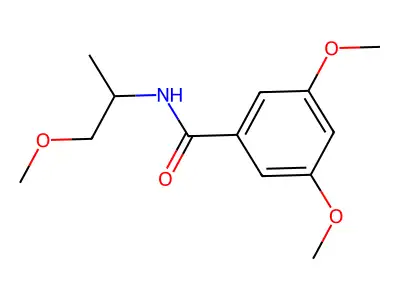 3,5-dimethoxy-N-(1-methoxypropan-2-yl)benzamide structure