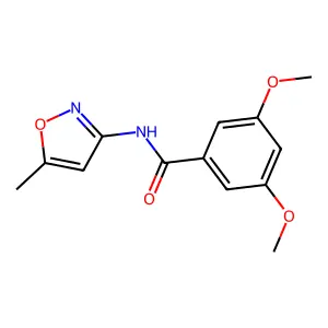 3,5-dimethoxy-N-(5-methyl-1,2-oxazol-3-yl)benzamide structure