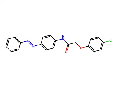 2-(4-chlorophenoxy)-N-[4-(phenyldiazenyl)phenyl]acetamide structure