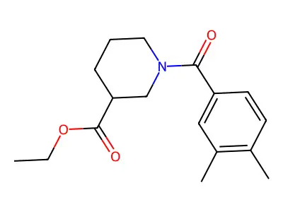 Ethyl 1-(3,4-dimethylbenzoyl)piperidine-3-carboxylate structure