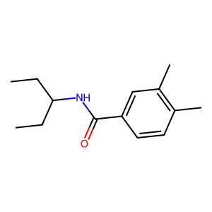 3,4-dimethyl-N-pentan-3-ylbenzamide structure
