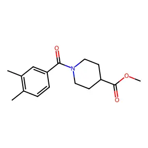 Methyl 1-(3,4-dimethylbenzoyl)piperidine-4-carboxylate structure