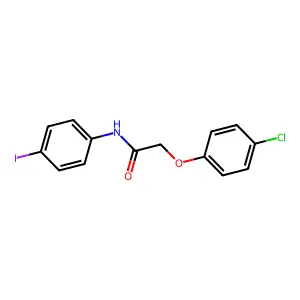 2-(4-chlorophenoxy)-N-(4-iodophenyl)acetamide structure