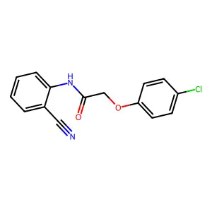 2-(4-chlorophenoxy)-N-(2-cyanophenyl)acetamide structure