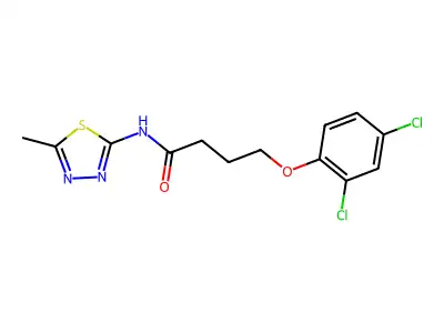 4-(2,4-dichlorophenoxy)-N-(5-methyl-1,3,4-thiadiazol-2-yl)butanamide structure
