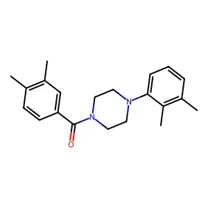 (3,4-Dimethylphenyl)-[4-(2,3-dimethylphenyl)piperazin-1-yl]methanone structure