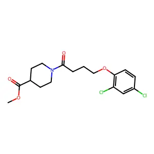 Methyl 1-[4-(2,4-dichlorophenoxy)butanoyl]piperidine-4-carboxylate structure