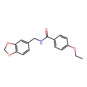 N-(1,3-benzodioxol-5-ylmethyl)-4-ethoxybenzamide structure