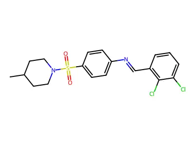 1-(2,3-Dichlorophenyl)-N-[4-(4-methylpiperidine-1-sulfonyl)phenyl]methanimine structure