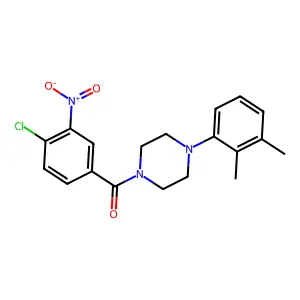 (4-Chloro-3-nitrophenyl)-[4-(2,3-dimethylphenyl)piperazin-1-yl]methanone structure