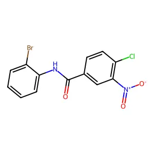 N-(2-bromophenyl)-4-chloro-3-nitrobenzamide structure